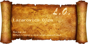 Lazarovics Olga névjegykártya